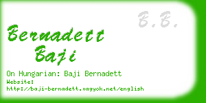 bernadett baji business card